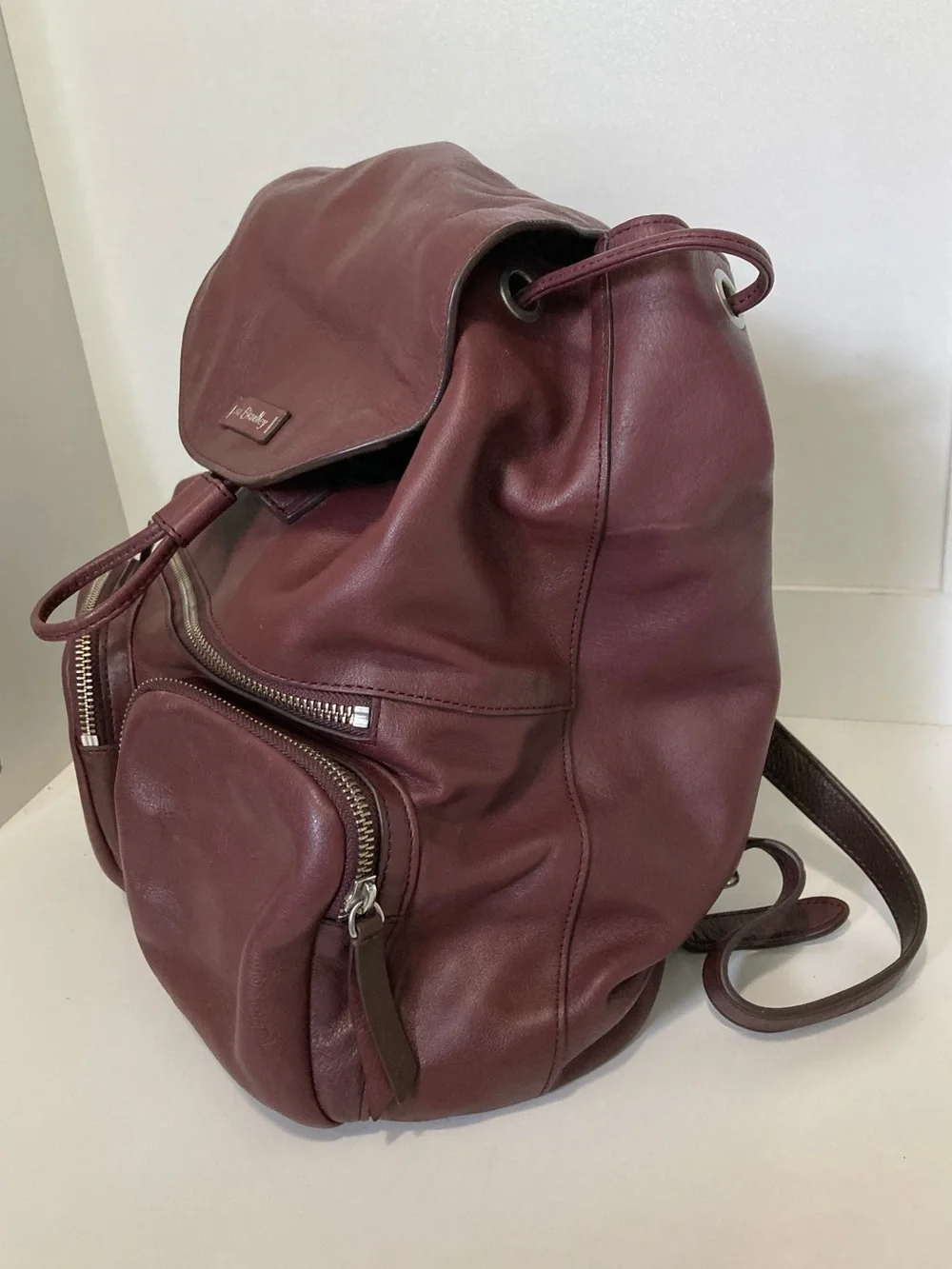 Vera Bradley Gallatin wine leather cargo backpack